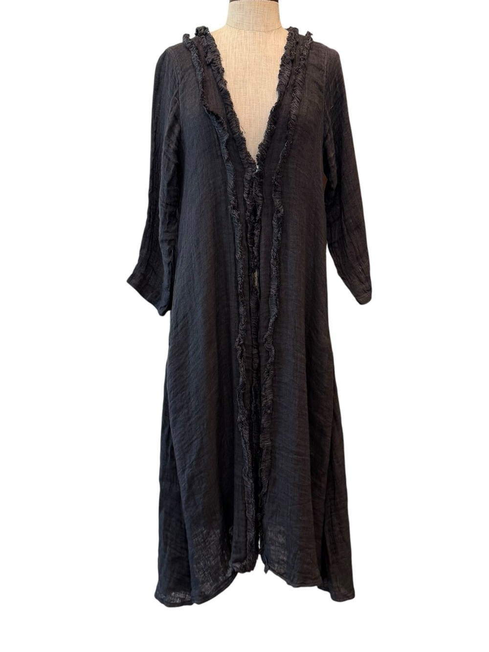 Namsar linen whimsical one button duster